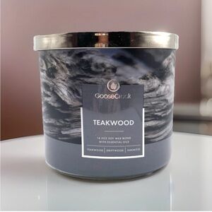 Goose Creek 3-Wick Candle-Teakwood  (14.5 oz)